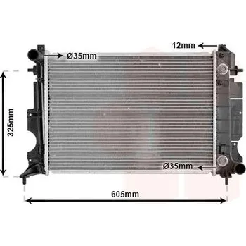 Motor automobilu Chladič, chlazení motoru VAN WEZEL 47002008