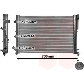 Motor automobilu Chladič, chlazení motoru VAN WEZEL 43002165