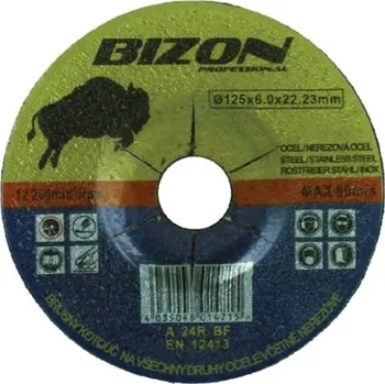 Brusný kotouč BizonProfessional Brusný kotouč na kov 125x6,0x22,2 mm BIZON - na ocel a nerez