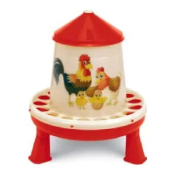 Plastový zásobník na krmivo pro drůbež 2 kg s nohami – RADOST