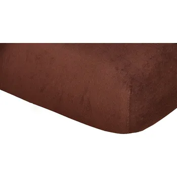 Dekorativní polštářek Dadka Froté prostěradlo tmavě hnědá C Rozměr: 90x200x20 cm