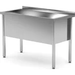 Stůl s žlábkem na jedno mytí, svařovaný, HENDI, Profi Line, 1200x600x(H)850mm