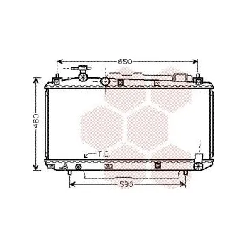 Motor automobilu Chladič, chlazení motoru VAN WEZEL 53002299