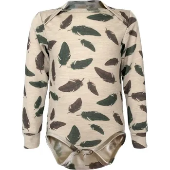 Kojenecké oblečení Rostoucí merino body dlouhý rukáv tenké dětské - Peříčka, Crawler Velikost: 80-86/92