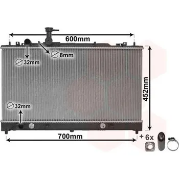 Motor automobilu Chladič, chlazení motoru VAN WEZEL 27002163