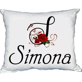 Dekorativní polštářek Polštář se jménem SIMONA Červený (polštářek dámské jméno )