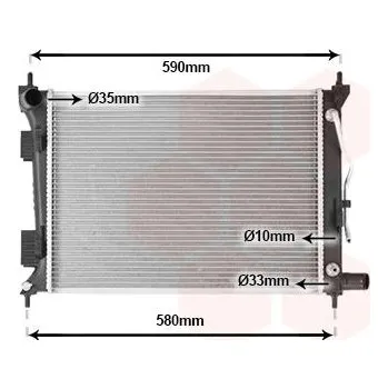 Motor automobilu Chladič, chlazení motoru VAN WEZEL 83012243