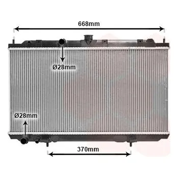 Motor automobilu Chladič, chlazení motoru VAN WEZEL 13002237