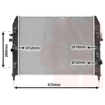 Motor automobilu Chladič, chlazení motoru VAN WEZEL 27002205