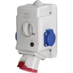 SCAME Zásuvka OPTIMA 32A, 3P+N+E, 415V, kombinovaná s reverzačním vypínačem L-0-P, IP54 513.3257-2FFR