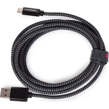 Datový kabel AluCore | 2 m rychlonabíjecí kabel USB-C/USB-A 2.0 Dedra