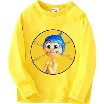 Disney Dětské barevné tričko s dlouhým rukávem V hlavě 2 (Inside Out 2) Barva: Žlutá, Velikost: 130