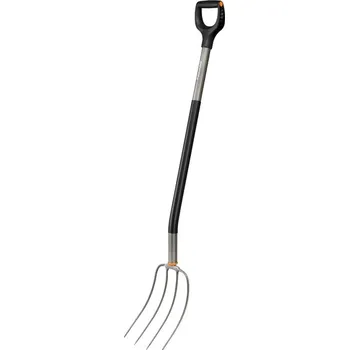 Vidle Vidle na hnůj Fiskars Ergonomic 1360 mm (KP-1070678) (Vidle Fiskars Ergonomic jsou perfektním nástrojem pro otáčení kompostu a přemísťování objemných materiálů, jako je listí, mulč, seno a posečená tráva. Rukojeť ve tvaru D se hodí pro všechny velikosti)