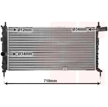 Motor automobilu Chladič, chlazení motoru VAN WEZEL 37002064