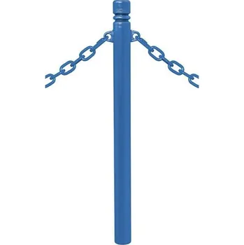 Plotový sloupek Procity Zahrazovací ocelový sloupek Province City Ø 76 mm pro řetěz, dvě oka, barva modrá RAL5010