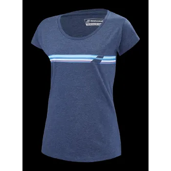Dámské tričko Dámské tričko Babolat EXERCISE STRIPES TEE Barva: Tmavě modrá, Velikost: S