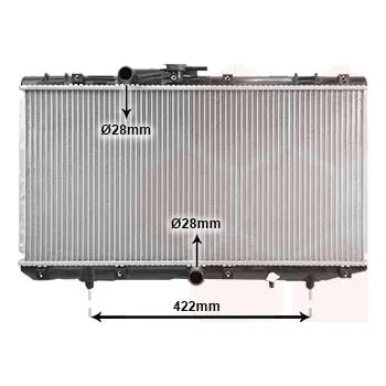 Motor automobilu Chladič, chlazení motoru VAN WEZEL 53002149