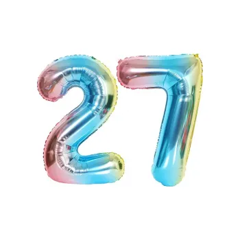 Balónek Blue Balloon Numbers 27/72 - fóliový balónek s číslem