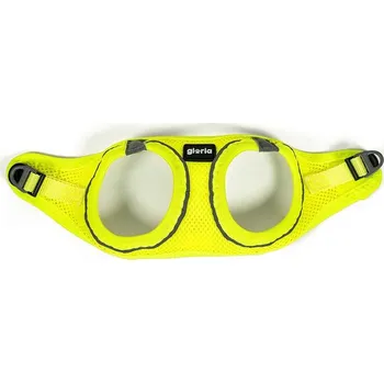 Vodítko pro psa Postroj pro psa Gloria Air Mesh Trek Star Nastavitelný Velikost L Žlutá (33,4-35 cm)