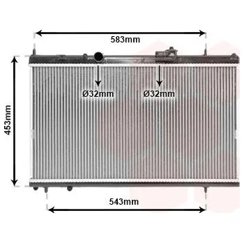 Motor automobilu Chladič, chlazení motoru VAN WEZEL 09002228