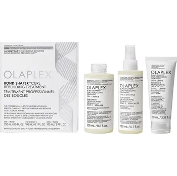 Vlasová regenerace Olaplex Bond Shaper Curl Rebuilding Treatment - Step 1 250 ml + step 2 180 ml + step 3 100 ml Dárková sada
