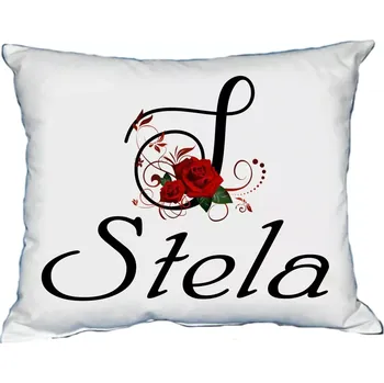 Dekorativní polštářek Polštář se jménem STELA Černý (polštářek dámské jméno )