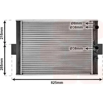 Motor automobilu Chladič, chlazení motoru VAN WEZEL 28002062