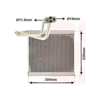 Klimatizace automobilu Výparník, klimatizace VAN WEZEL 1800V493