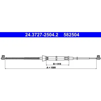Auto-moto Tažné lanko, parkovací brzda ATE 24.3727-2504.2