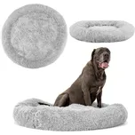Kulatý pelíšek pro psy a kočky Plush vel. XL 120 cm světle šedý