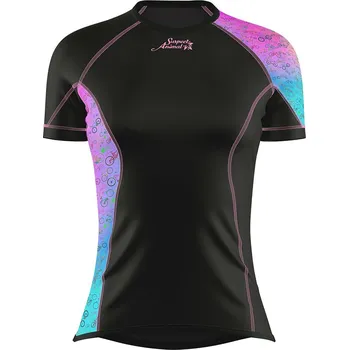 Dámské funkční triko krátký rukáv AQUARELLE černá Bamboo Ultra