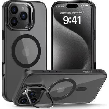 Pouzdro na mobilní telefon Kryt iPhone 16 Pro Tech-Protect MagStand MagSafe Matte černý