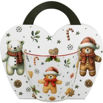 DUO Gifts DG - Vánoční porcelanový hrnek CHRISTMAS CUTIES v dárkovém přebalu - 460 ml