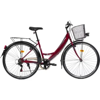 Městské kolo Olpran Mercury Lux ALU červená/stříbrná 18"