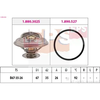 Chladič motoru Termostat, chladivo EPS 1.880.302