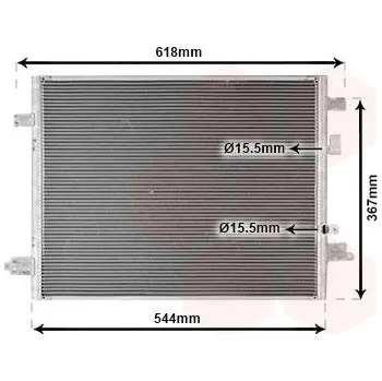Výparník klimatizace Kondenzátor, klimatizace VAN WEZEL 43015704