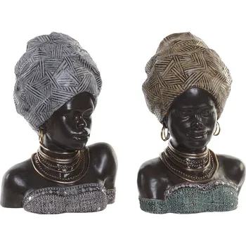 Vánoční dekorace Dekorace na stůl DKD Home Decor Pryskyřice Koloniální styl Afričanka (24 x 18 x 36 cm) (2 kusů)