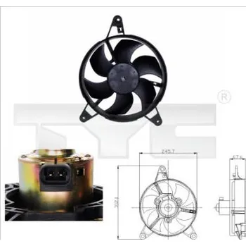 Výparník klimatizace Větrák, kondenzátor klimatizace TYC 809-0011