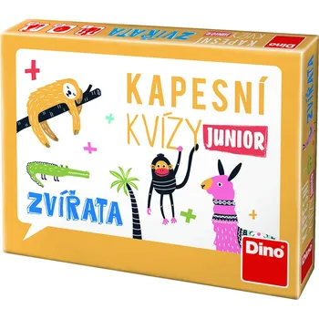 Společenská hra Dino KAPESNÍ KVÍZY JUNIOR - ZVÍŘATA Cestovní hra