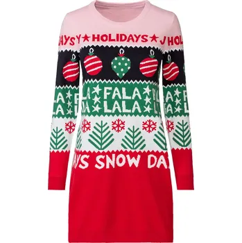 Dámské šaty esmara® Dámské vánoční úpletové šaty (nápis, L(44/46))