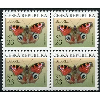 Poštovní známka Česká pošta (2020) č. 1103 **, 4-bl - Česká republika - Motýl: Babočka