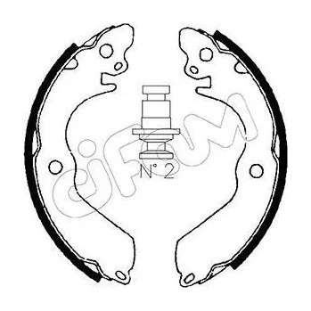 Brzdová čelist Sada brzdových čelistí CIFAM 153-258