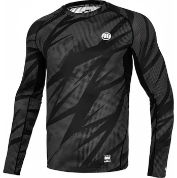 Pánský svetr PitBull West Coast - pánský LS rashguard DOT CAMO 2 šedý melír XL