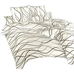 Dadka Povlečení bavlna Vlny hnědé 140x200 , 70x90 cm