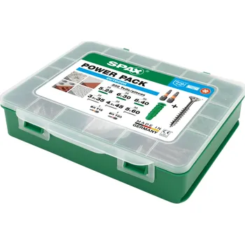 Vrut Spax Sada šroubů a hmoždinek POWER PACK (exteriér)