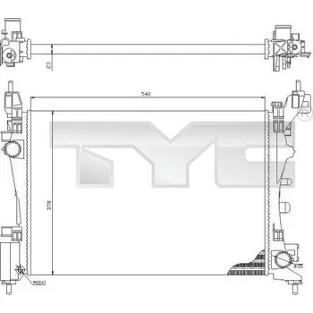 Chladič motoru Chladič, chlazení motoru TYC 709-0018