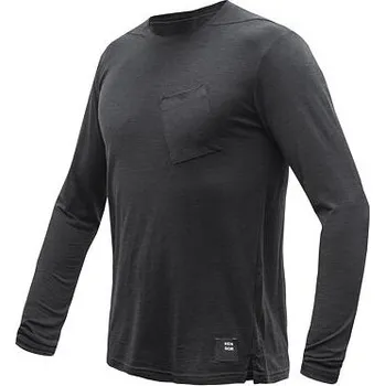 Běžecké oblečení Sensor Merino Air traveller pánské triko dl.rukáv černá XL