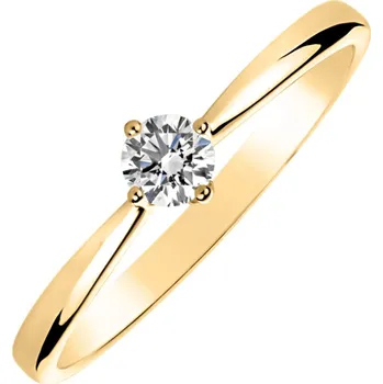 Prsten Leru Zlatý prsten s diamantem 0,23ct
