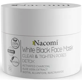 Pleťová maska Nacomi - DETOX Black & White, pleťová maska s aktivním uhlím, 50 ml