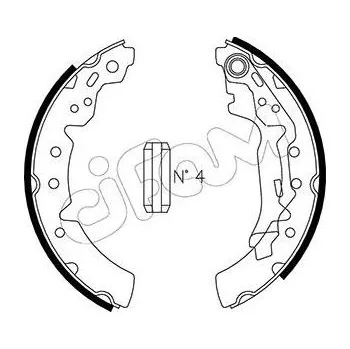 Brzdová čelist Sada brzdových čelistí CIFAM 153-432